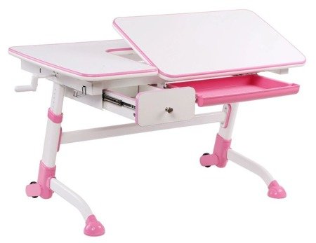 Biurkosa Regulowane biurko dla dziecka pink drawer 11976336